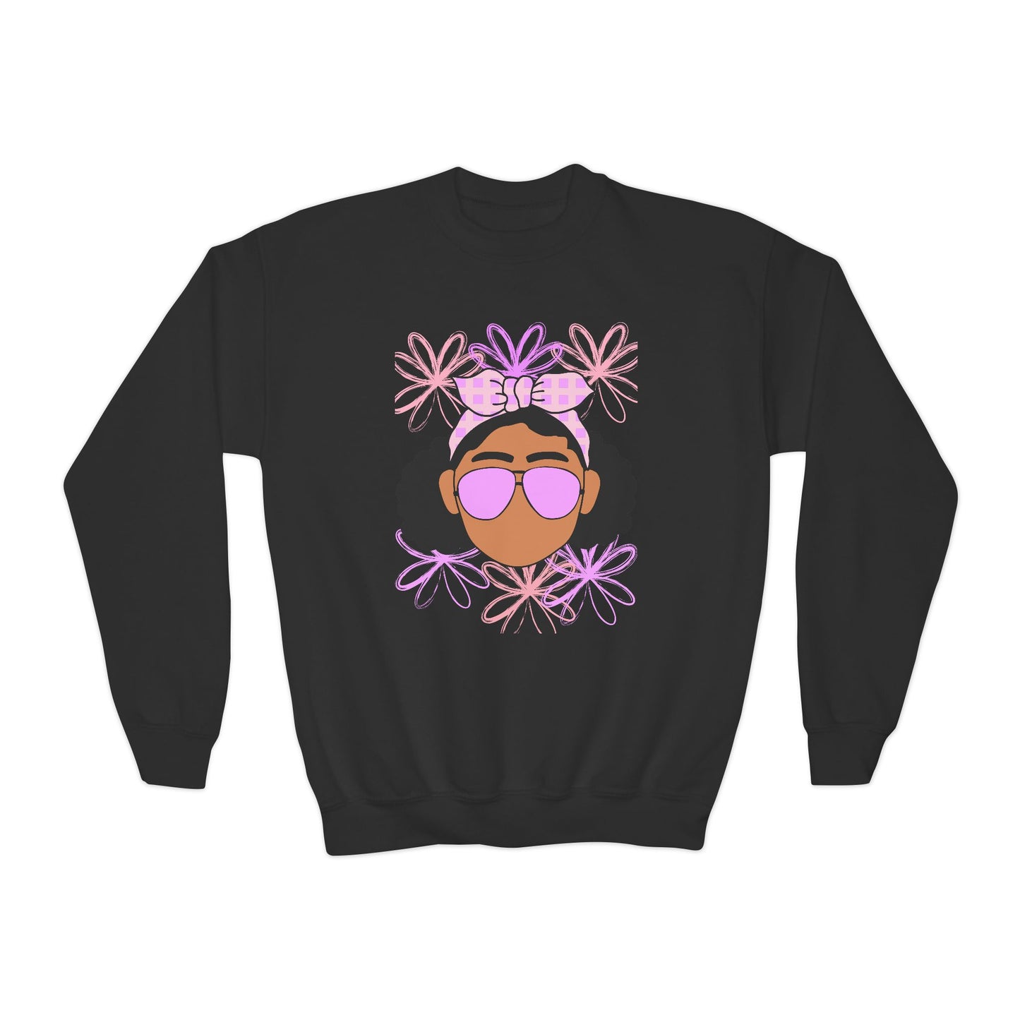 Youth Graphic Sweatshirt with Floral Design