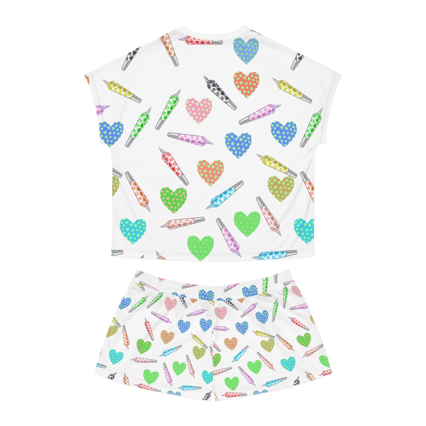 "Joint Love" Women's Short Pajama Set (AOP)
