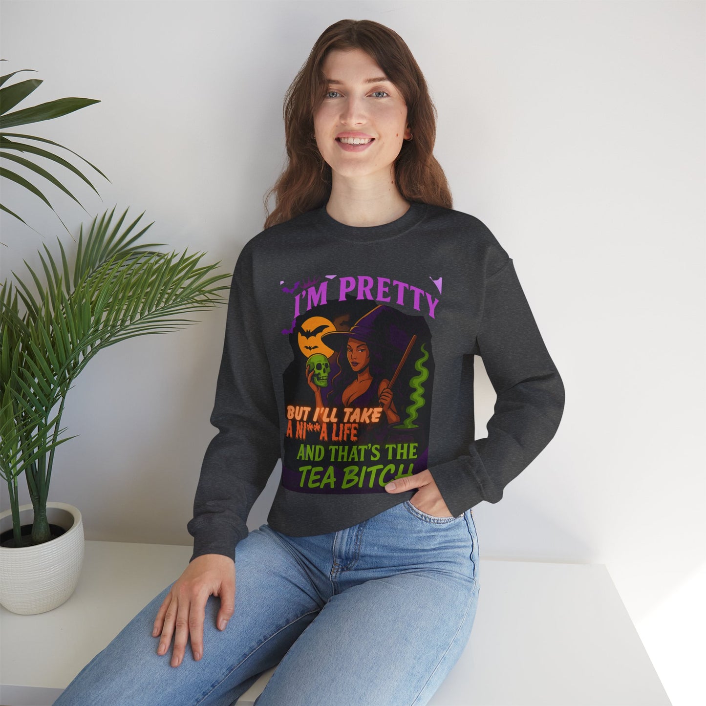 Spooky Vibes Crewneck Sweatshirt - Perfect for Halloween