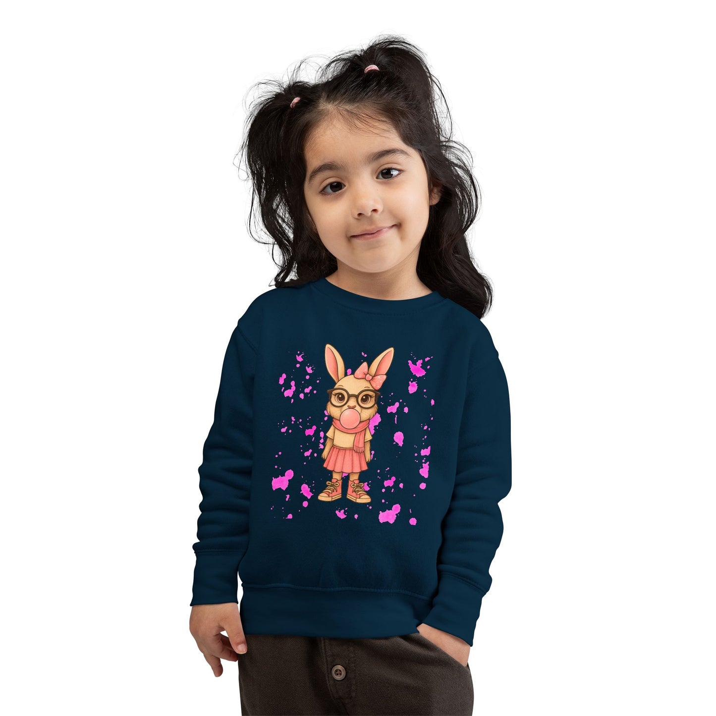 Cute Bunny Toddler Sweatshirt, Kids' Casual Wear