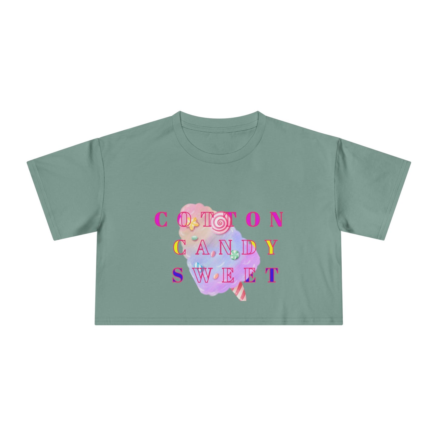 "Cotton Candy Sweet"- Women's Crop Tee