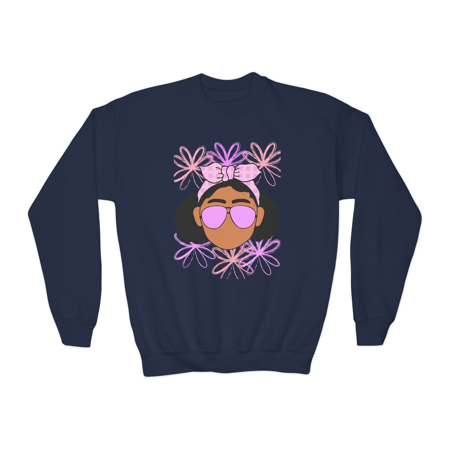 Youth Graphic Sweatshirt with Floral Design