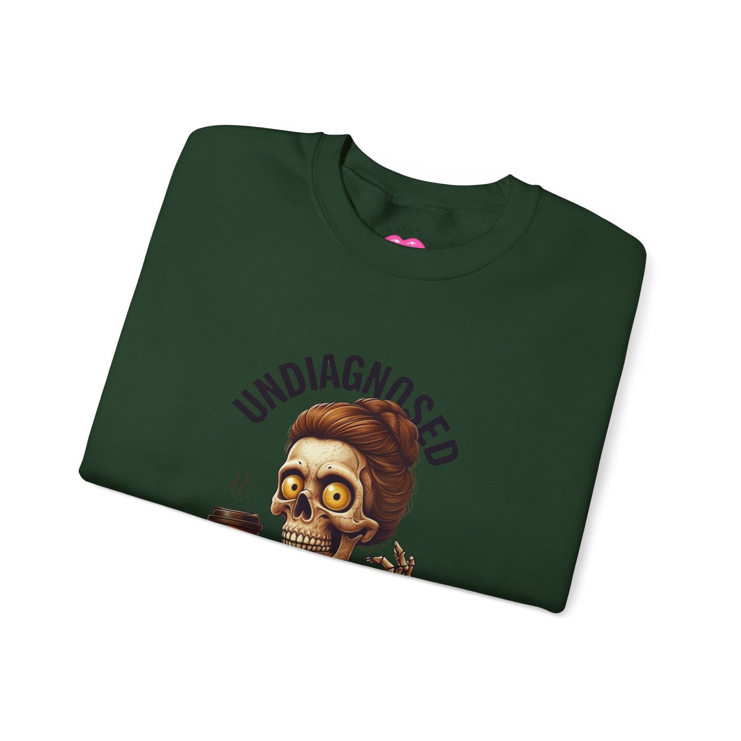 Funny Skeleton Unisex Crewneck Sweatshirt - Undiagnosed