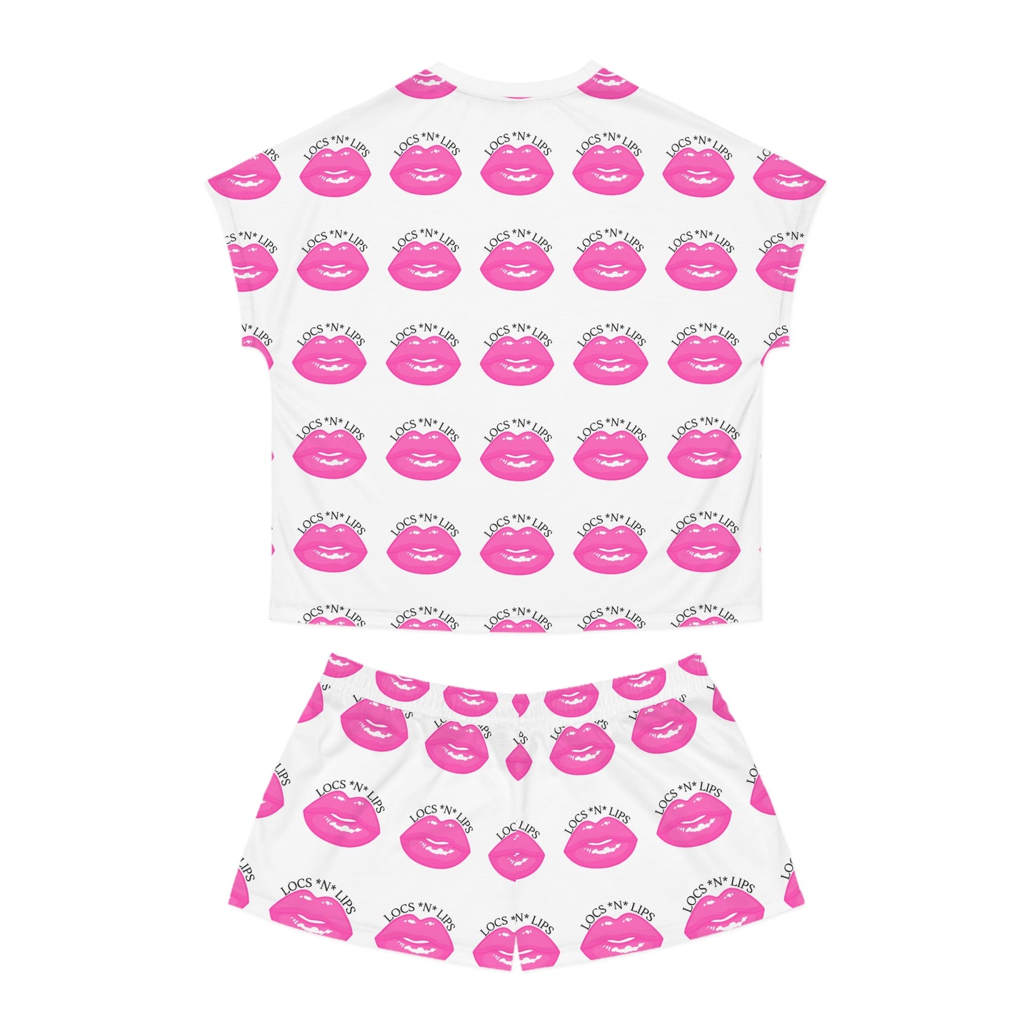 Locs and Lips Women's Short Pajama Set (AOP)