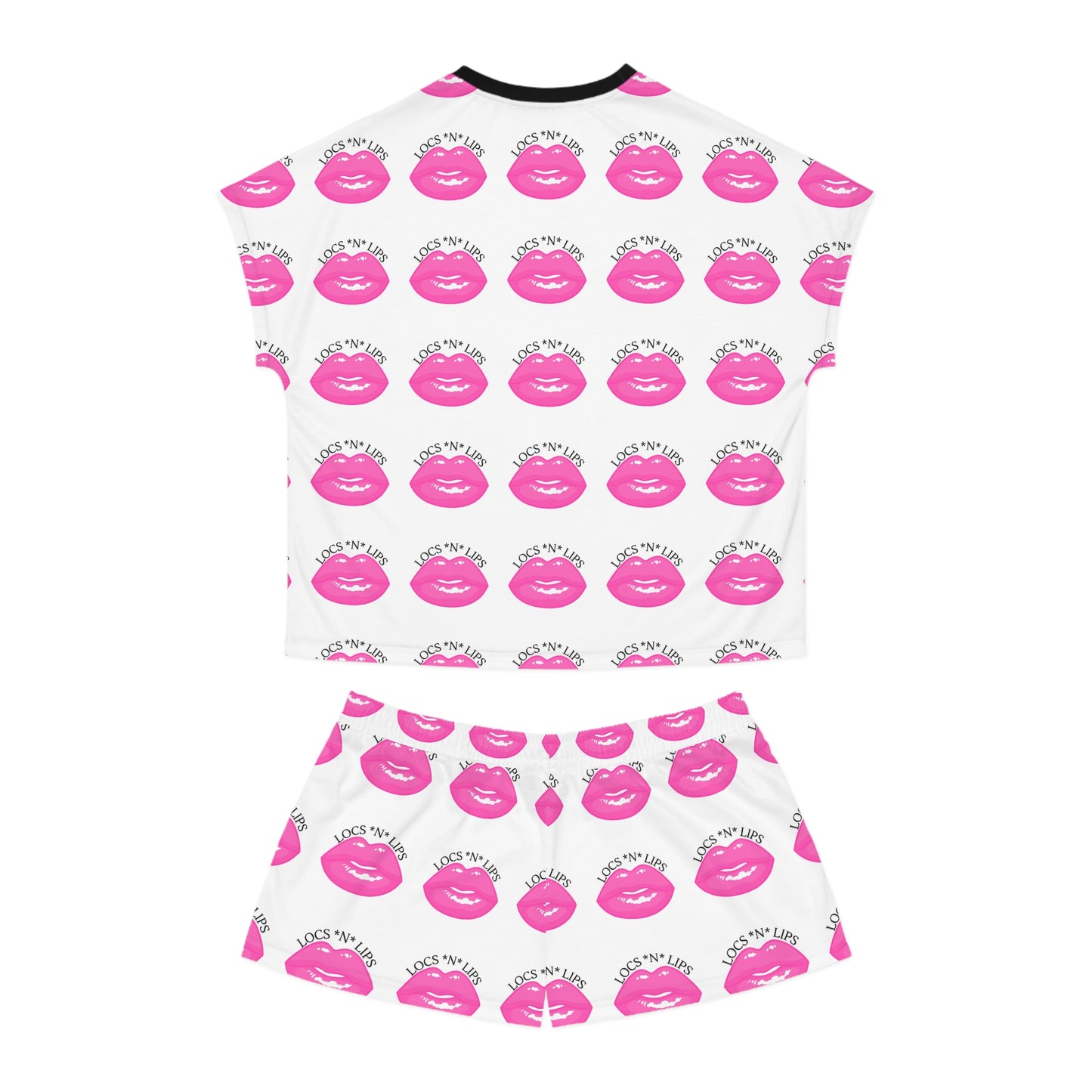 Locs and Lips Women's Short Pajama Set (AOP)