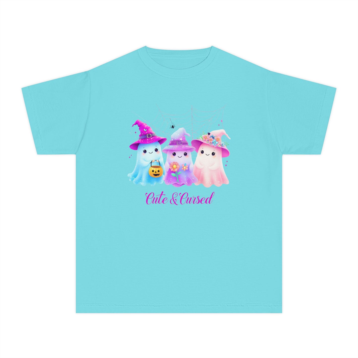Cute & Cursed Halloween Youth Tee, Trick or Treat T-Shirt