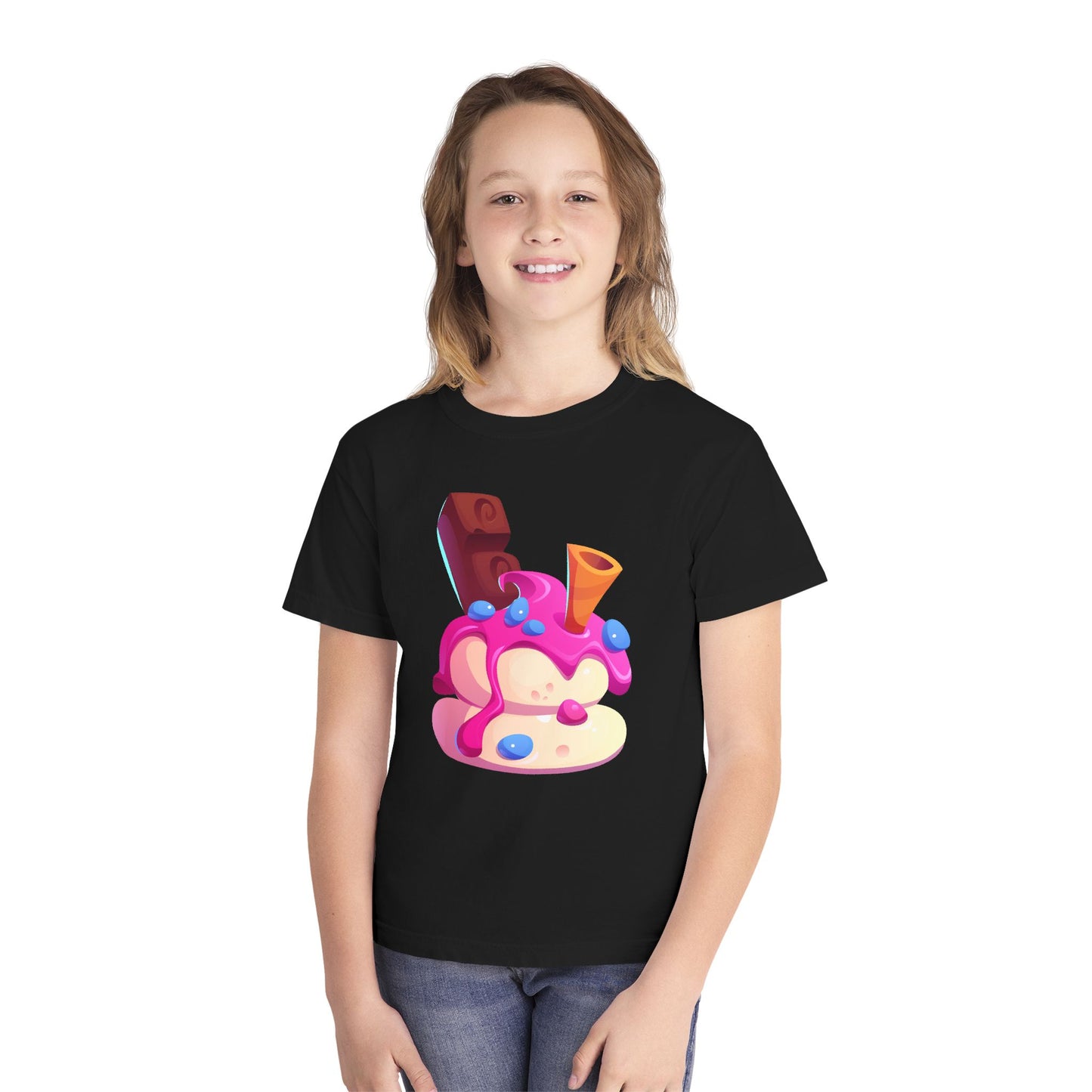 Cute Ice Cream Youth Tee, Fun Summer Clothing