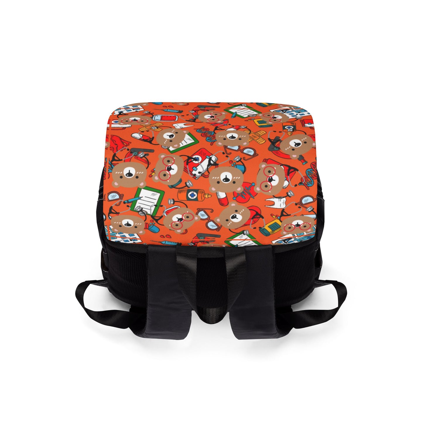 Playful Bear Pattern Unisex Shoulder Backpack
