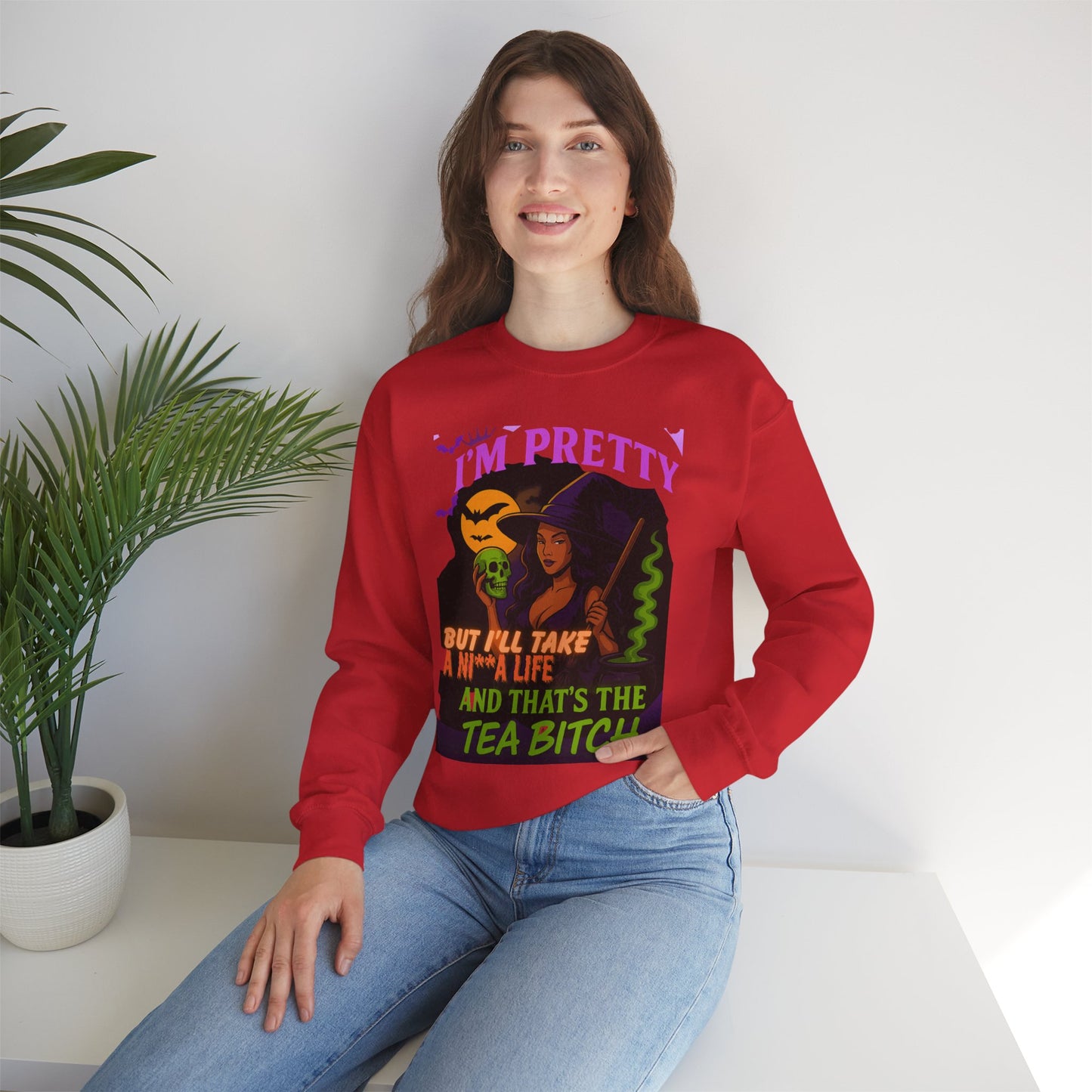 Spooky Vibes Crewneck Sweatshirt - Perfect for Halloween