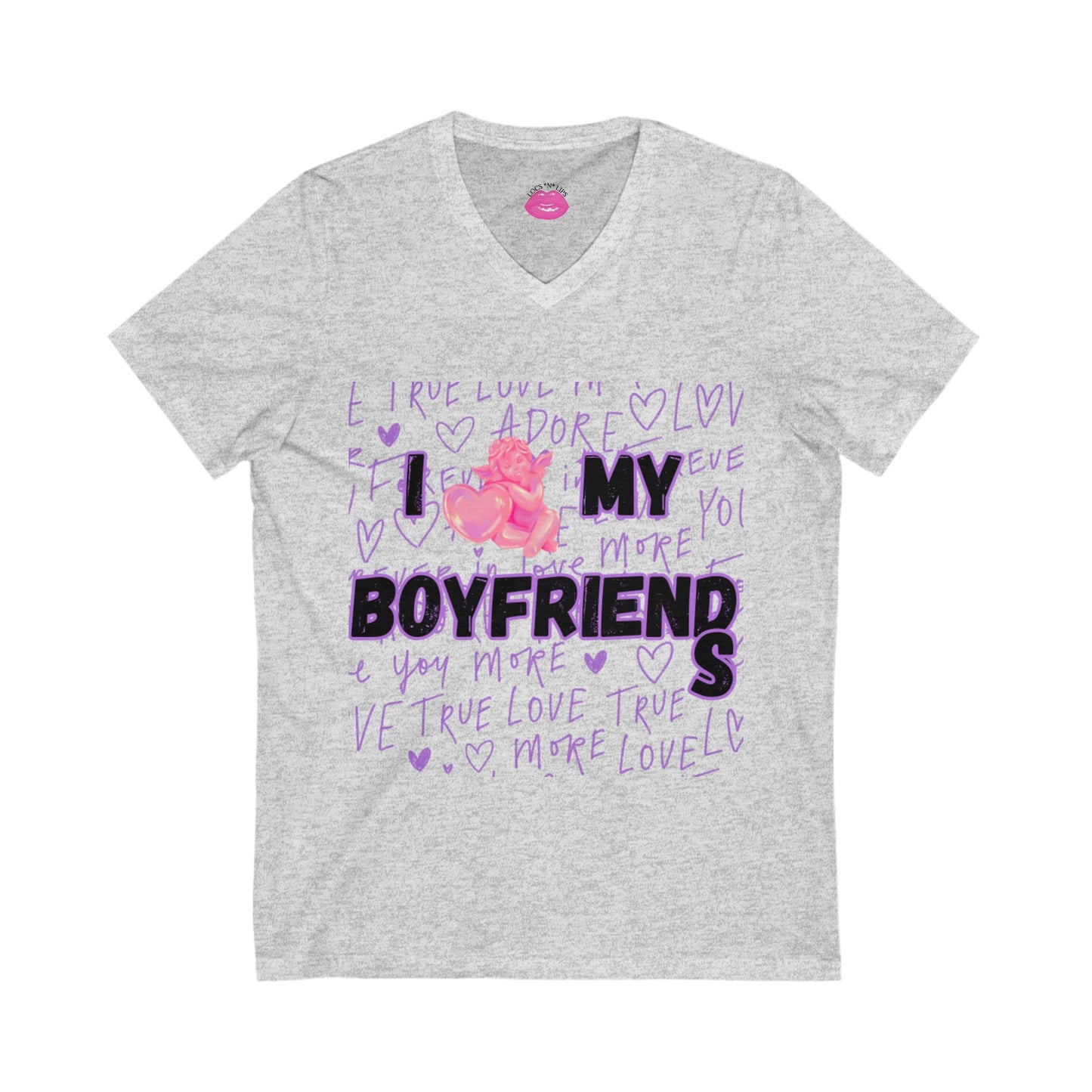 "I Love My Boyfriend_s" V-Neck Tee