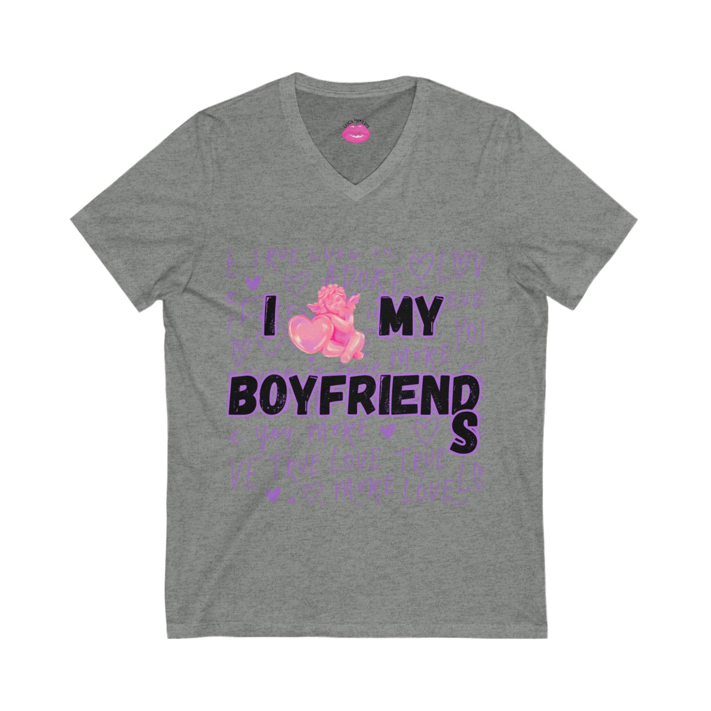 "I Love My Boyfriend_s" V-Neck Tee