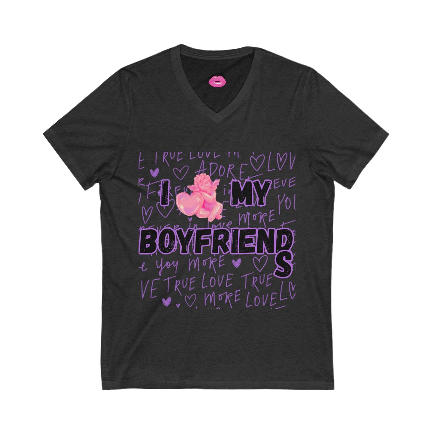 "I Love My Boyfriend_s" V-Neck Tee