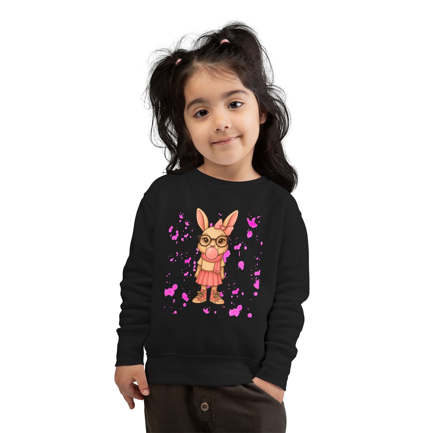Cute Bunny Toddler Sweatshirt, Kids' Casual Wear