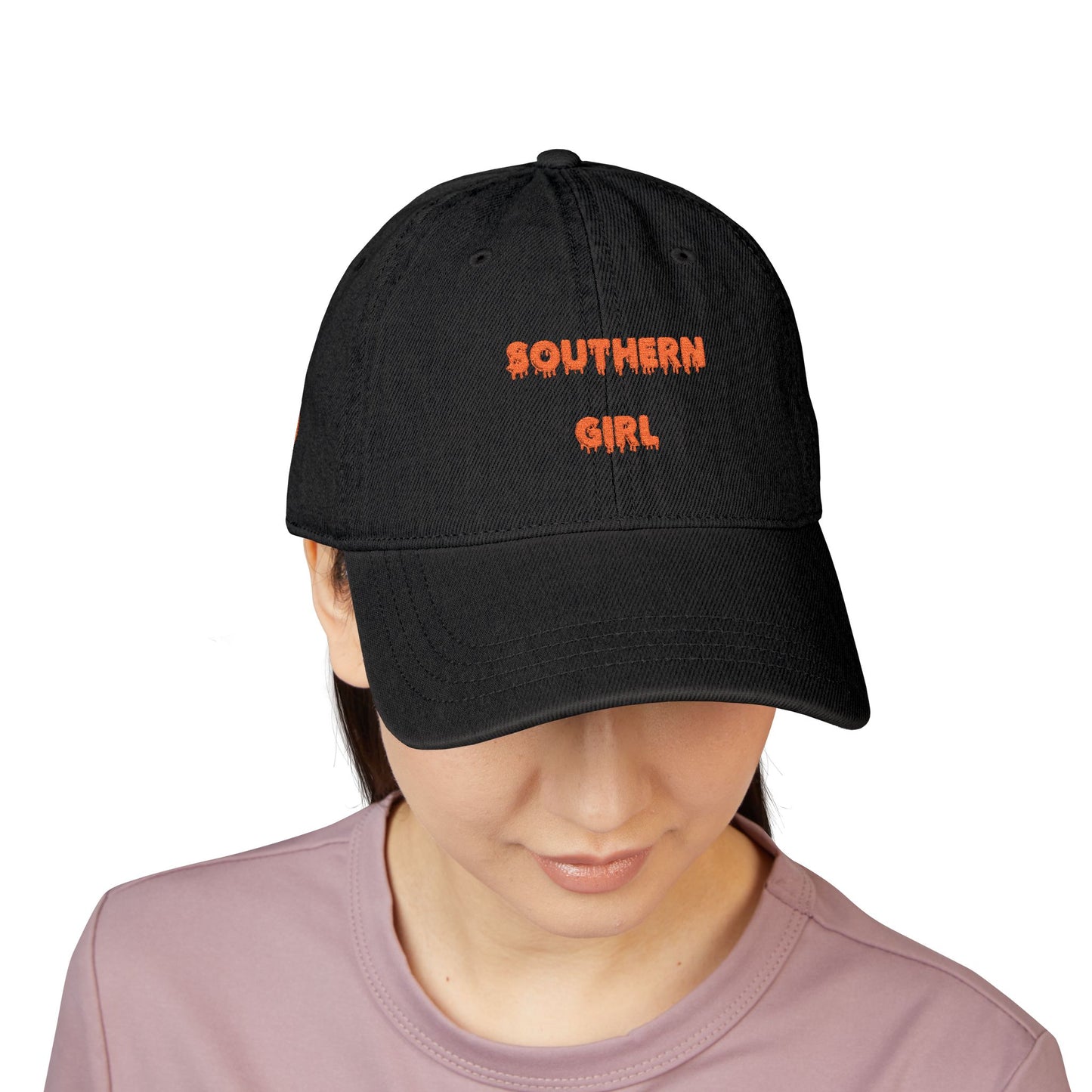 Southern Girl Embroidered Denim Hat, Casual Hat