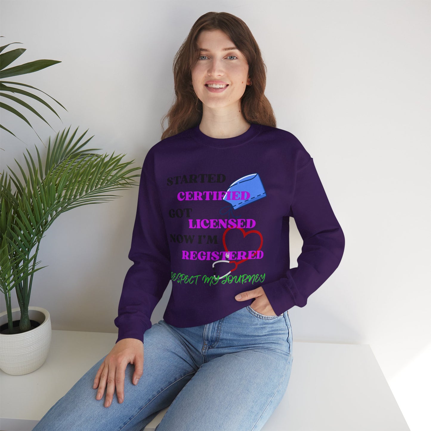 Certified Journey Unisex Sweatshirt, Motivational Crewneck