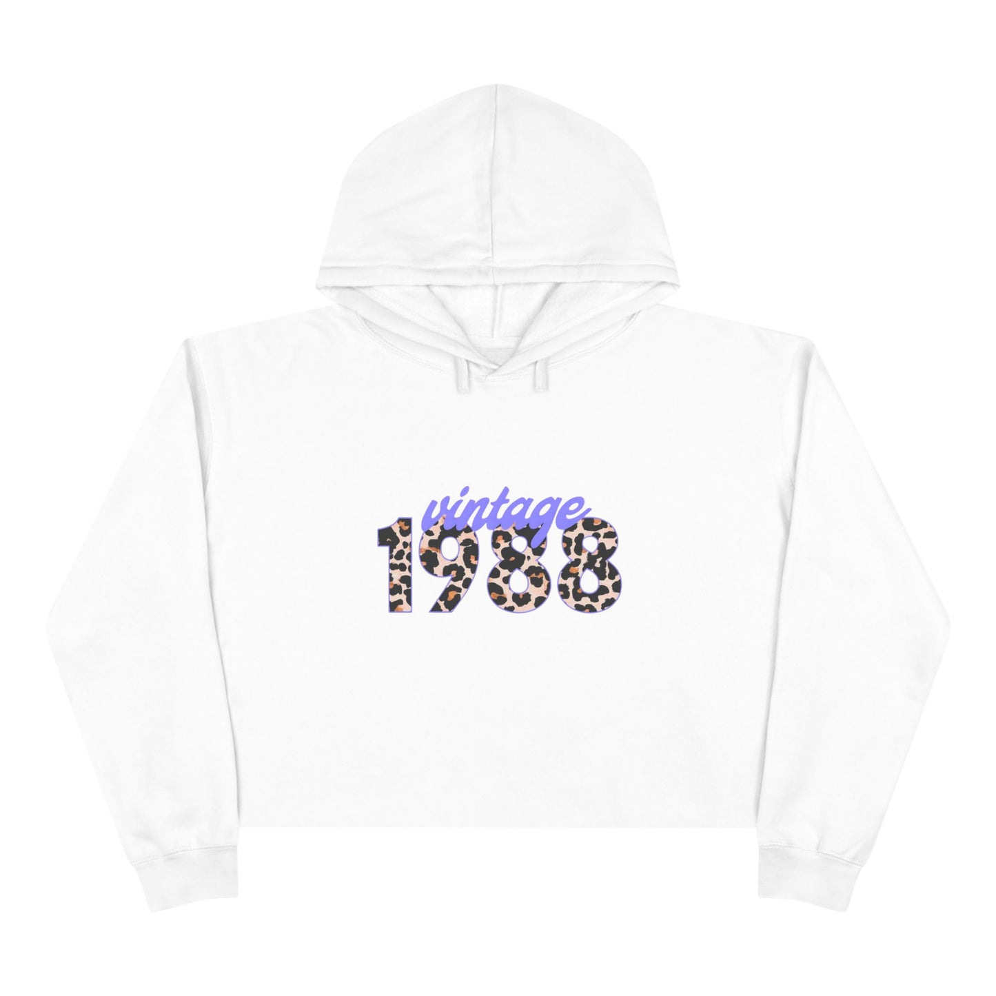 Vintage 1988 Crop Hoodie, Retro Fashion