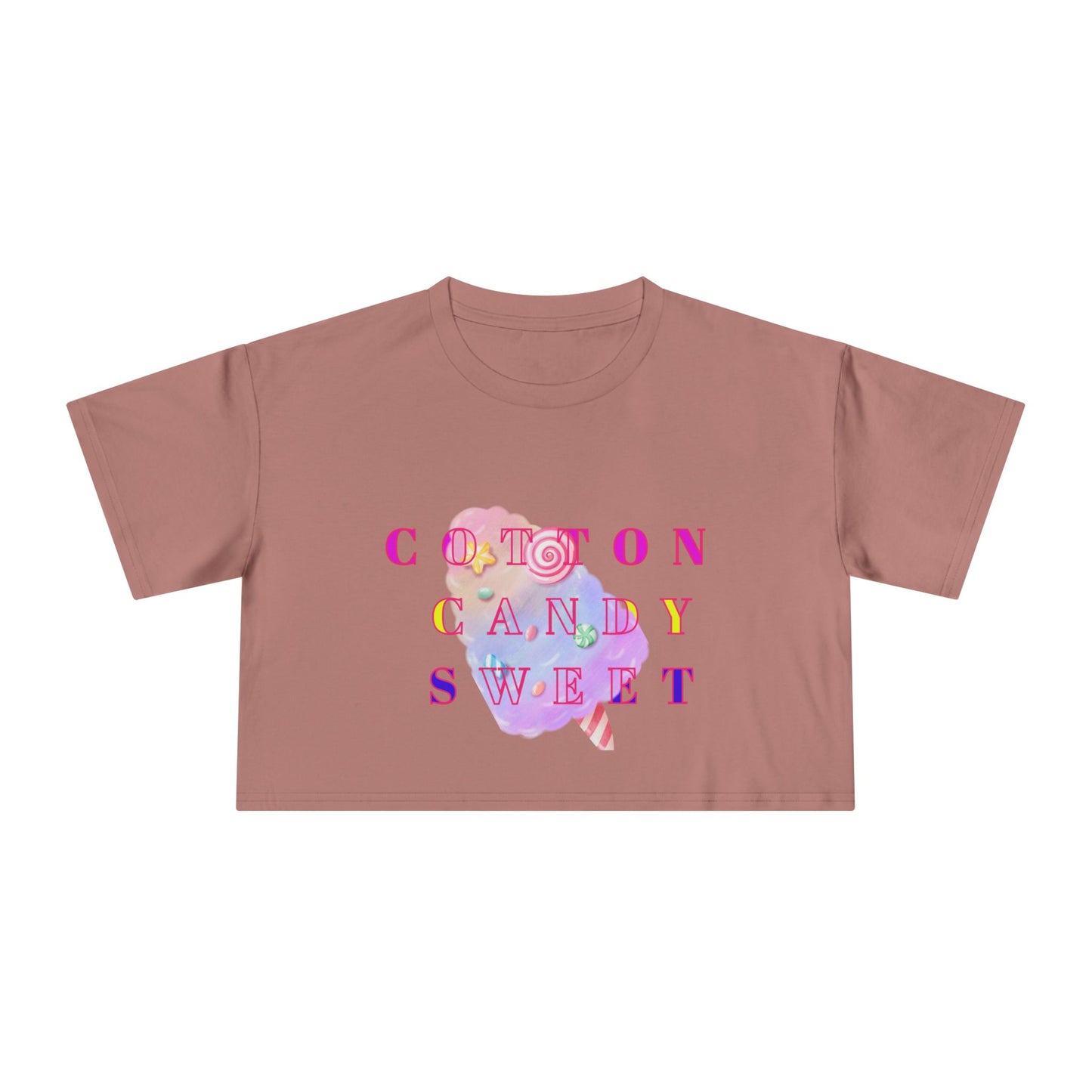 "Cotton Candy Sweet"- Women's Crop Tee