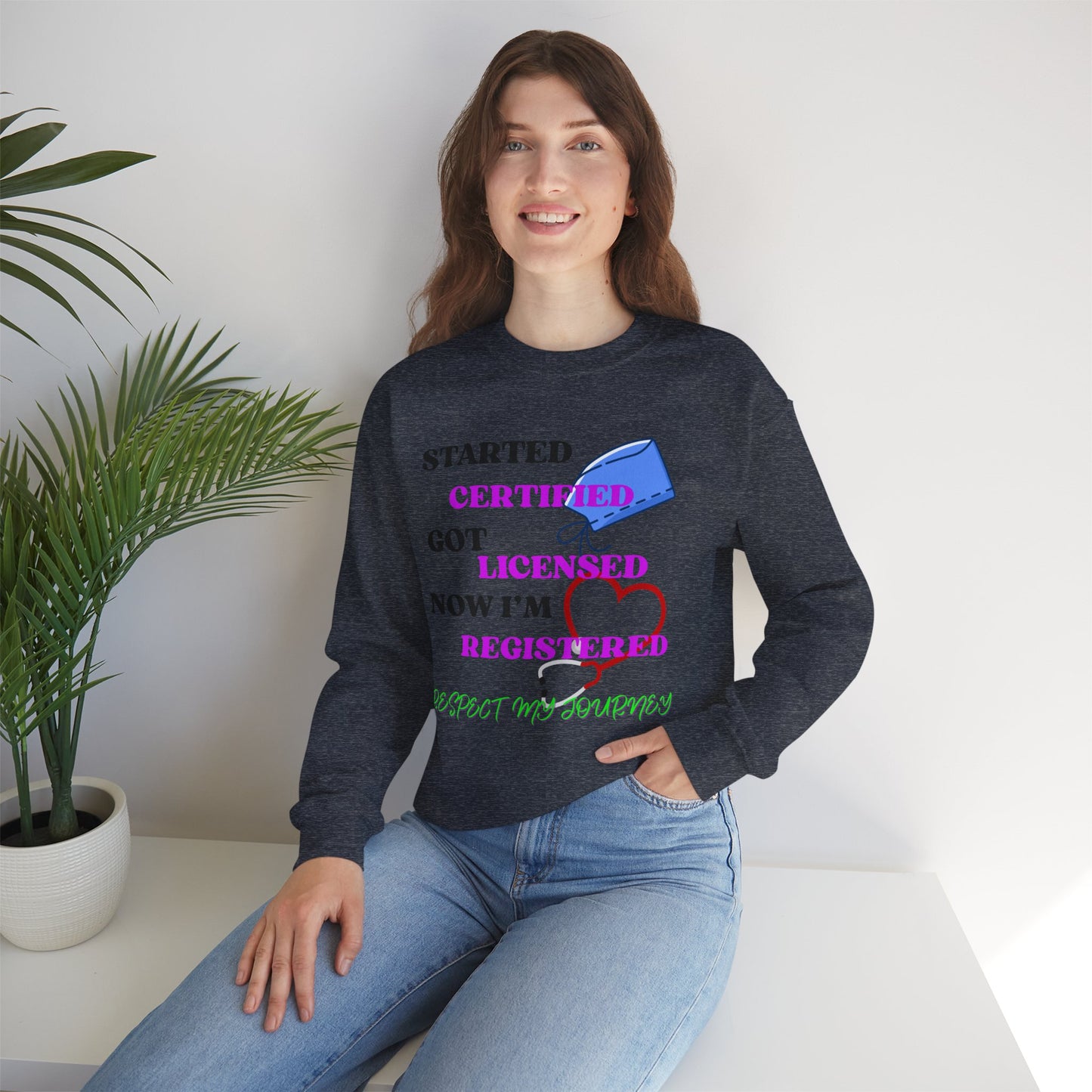 Certified Journey Unisex Sweatshirt, Motivational Crewneck
