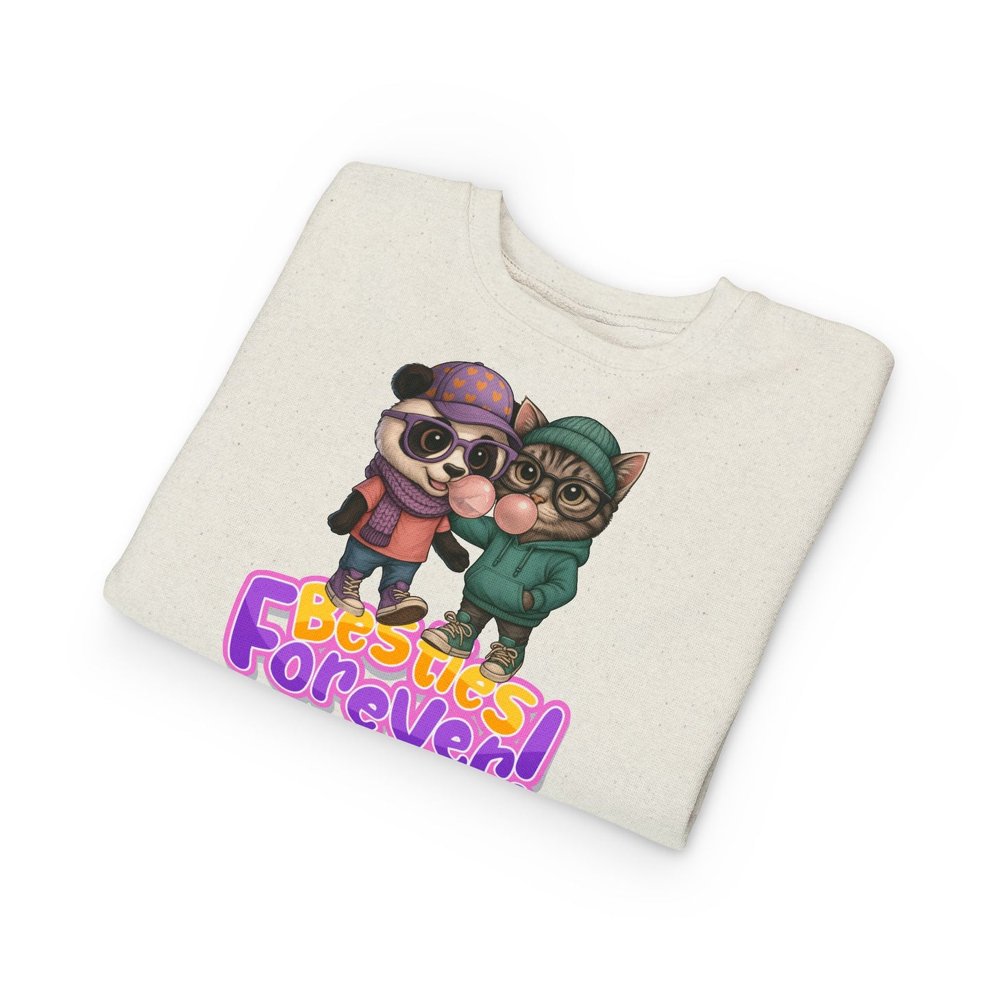 Toddler Sweatshirt - Besties Forever, Cute Friendship