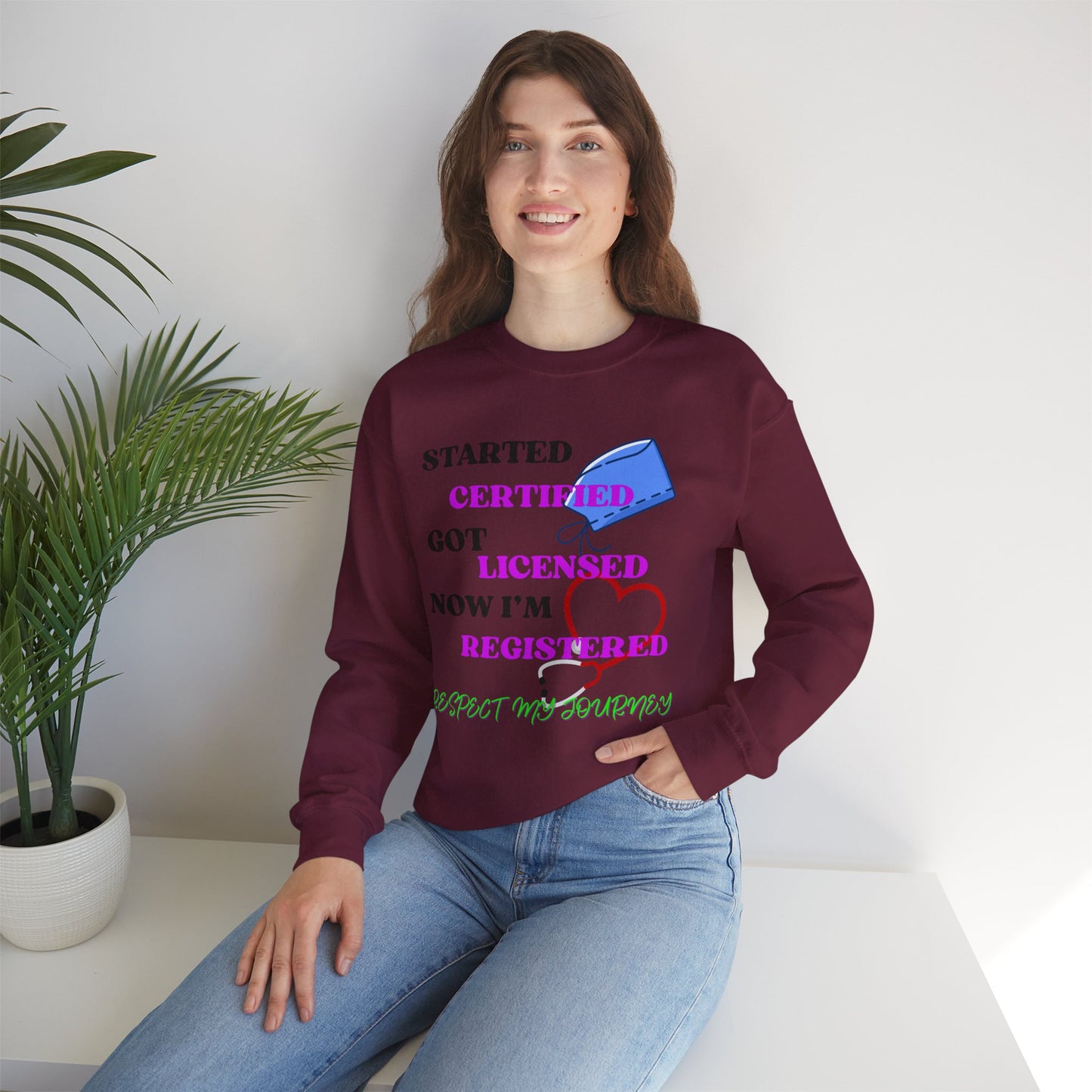 Certified Journey Unisex Sweatshirt, Motivational Crewneck
