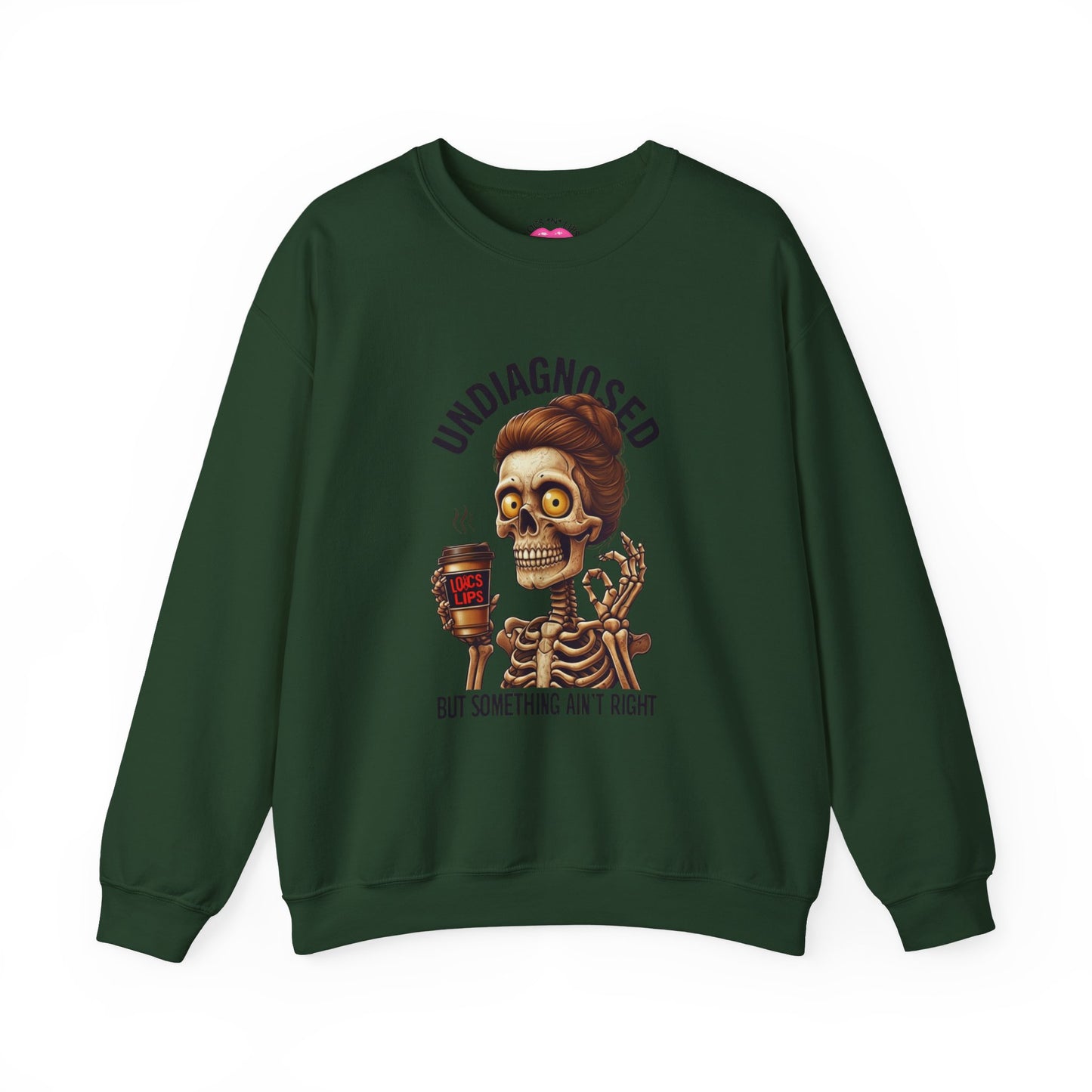 Funny Skeleton Unisex Crewneck Sweatshirt - Undiagnosed
