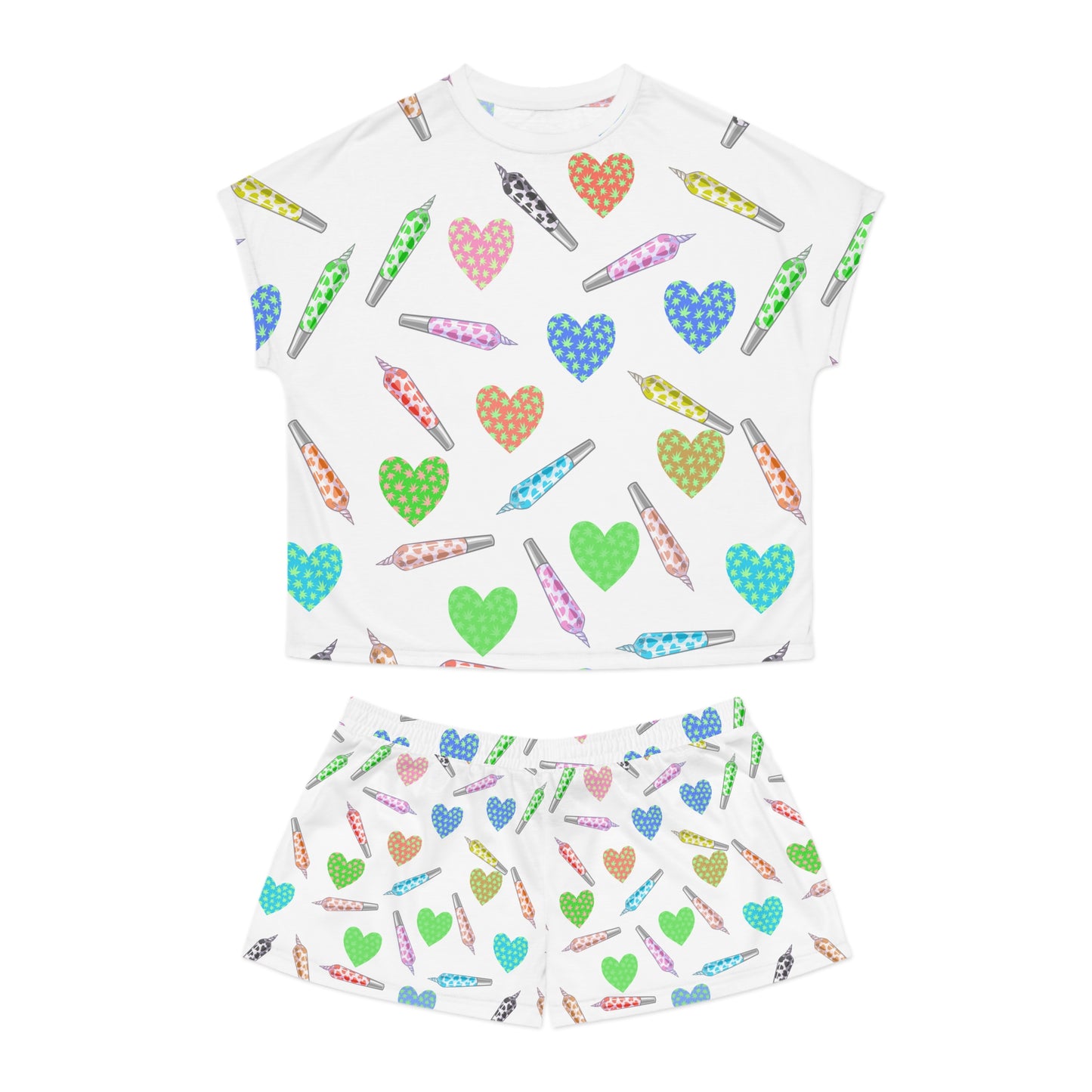 "Joint Love" Women's Short Pajama Set (AOP)