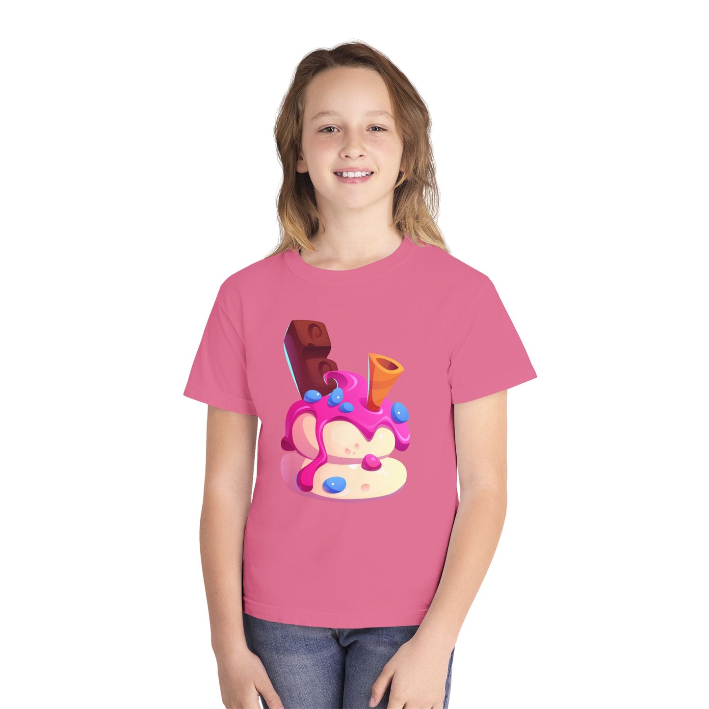 Cute Ice Cream Youth Tee, Fun Summer Clothing