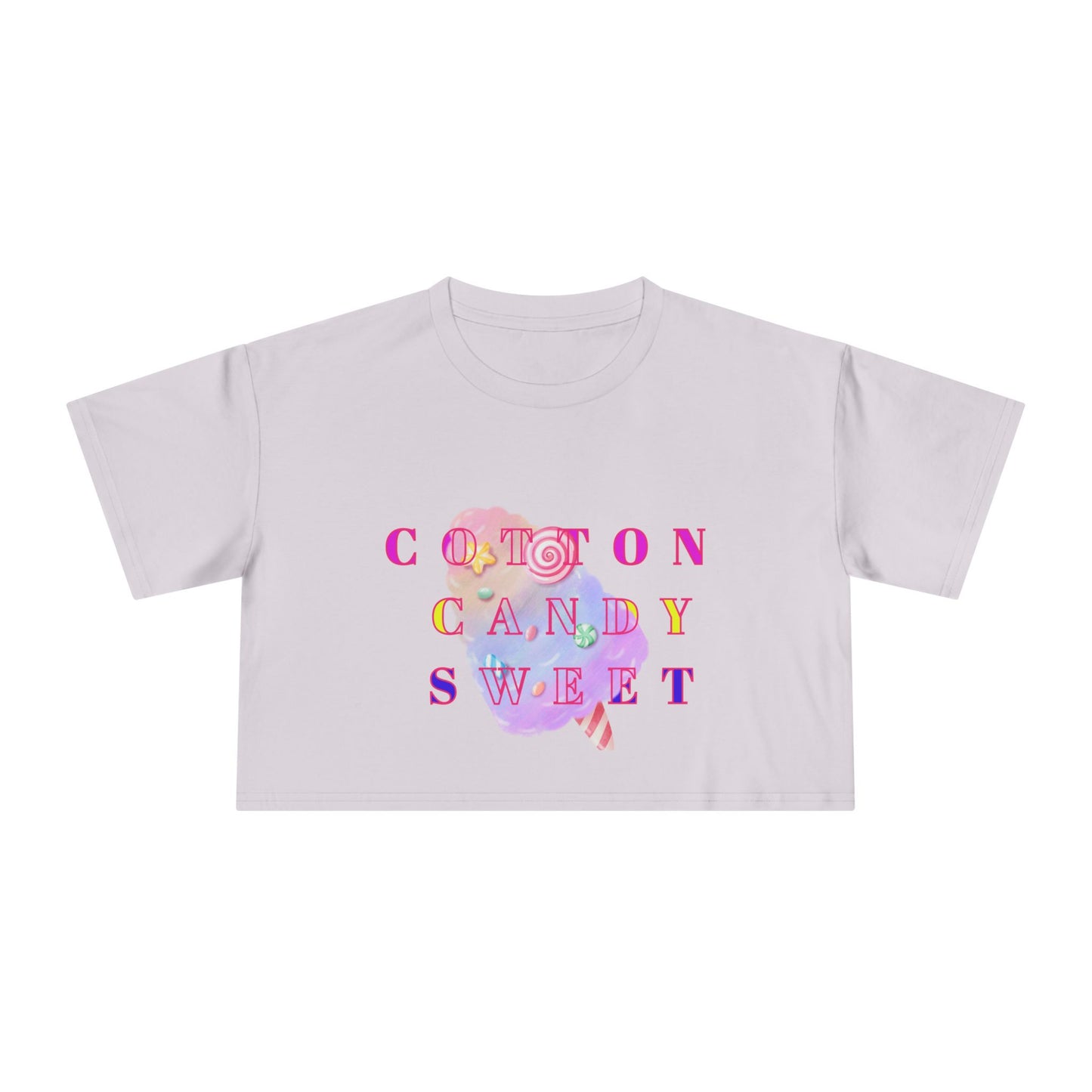 "Cotton Candy Sweet"- Women's Crop Tee