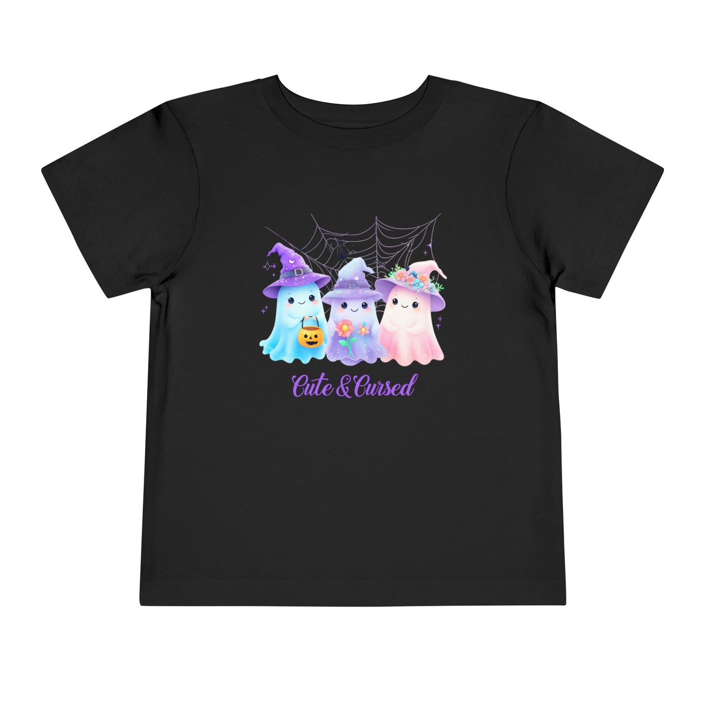 Cute & Cursed Toddler Tee, Halloween Shirt for Kids