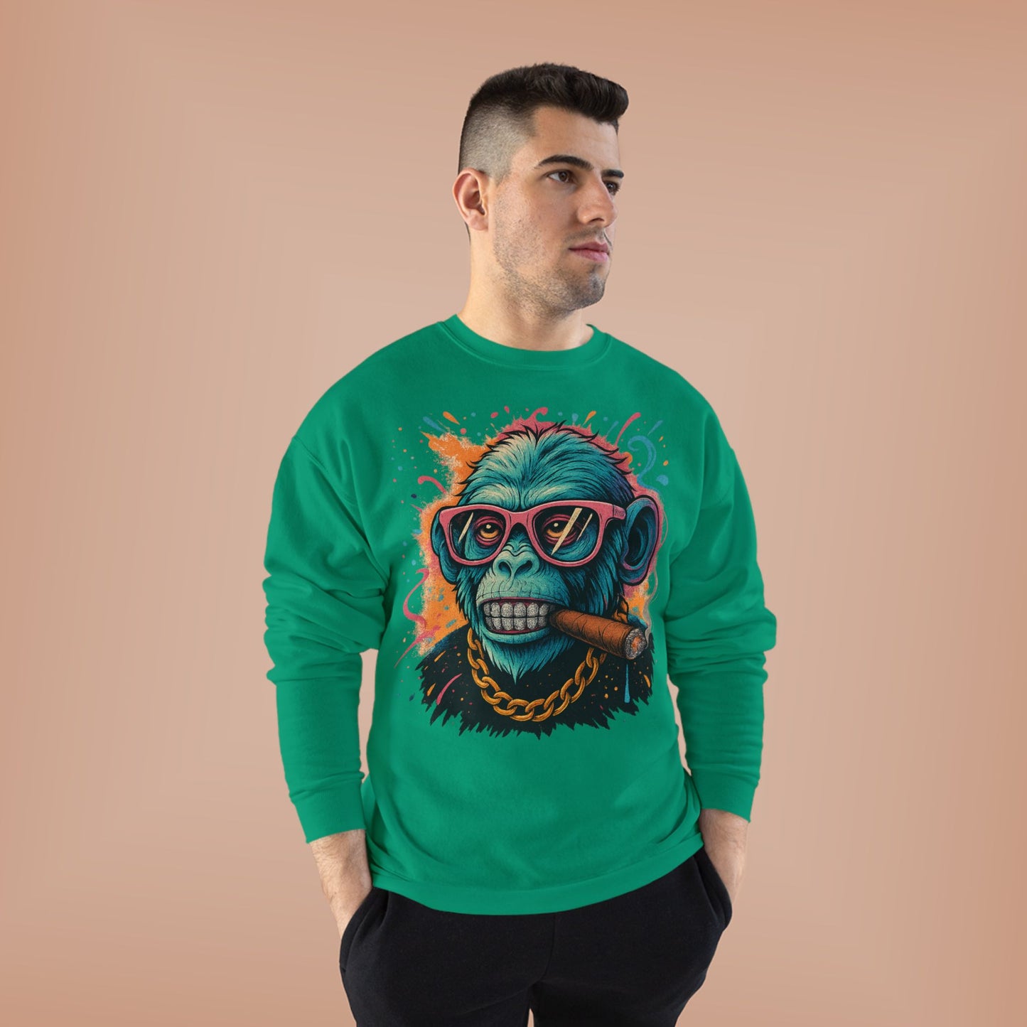 Eco-Friendly 'Boss Mode' Crewneck Sweatshirt, Unisex Cozy Sweatshirt, Casual Streetwear, Gift for Him/Her, Party/Everyday Wear