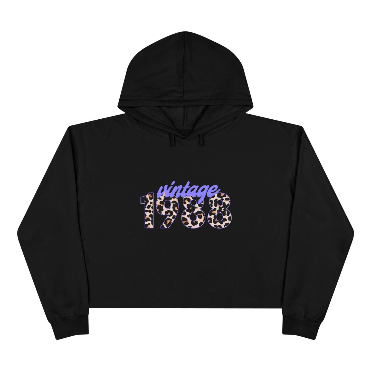 Vintage 1988 Crop Hoodie, Retro Fashion