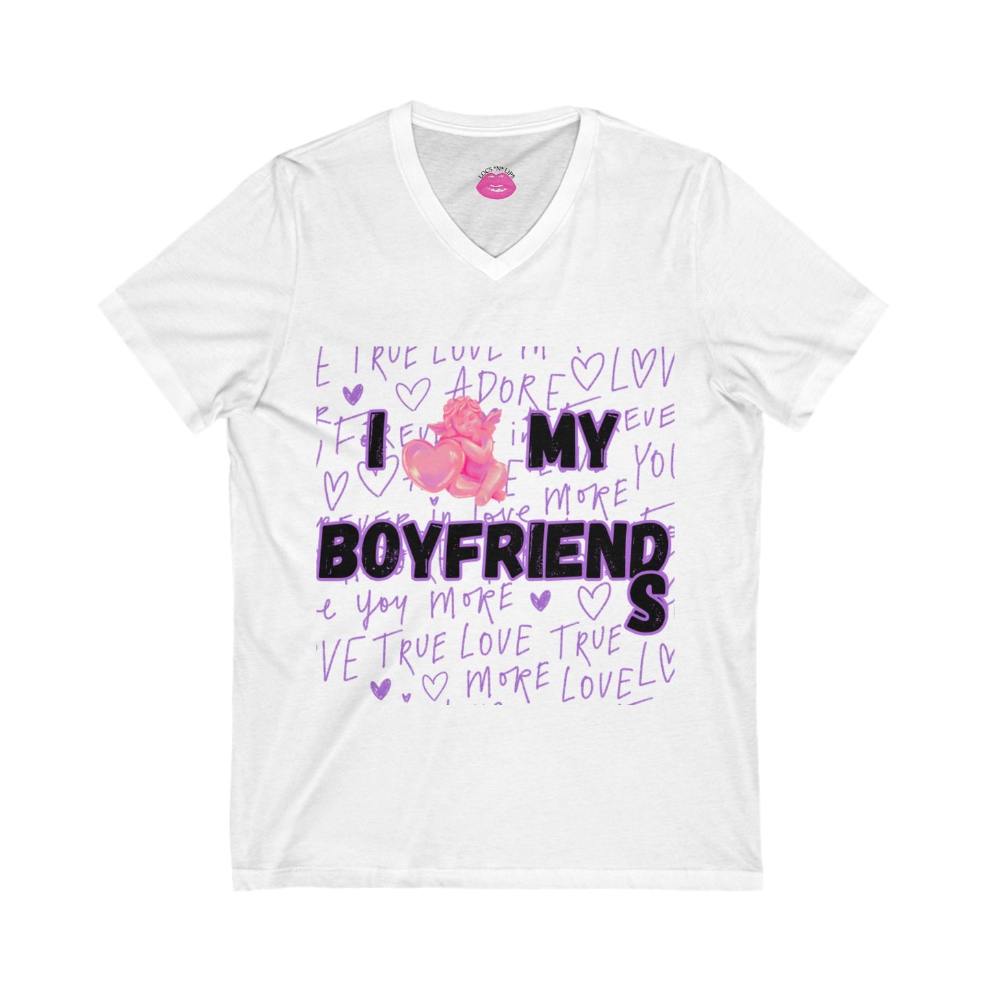 "I Love My Boyfriend_s" V-Neck Tee