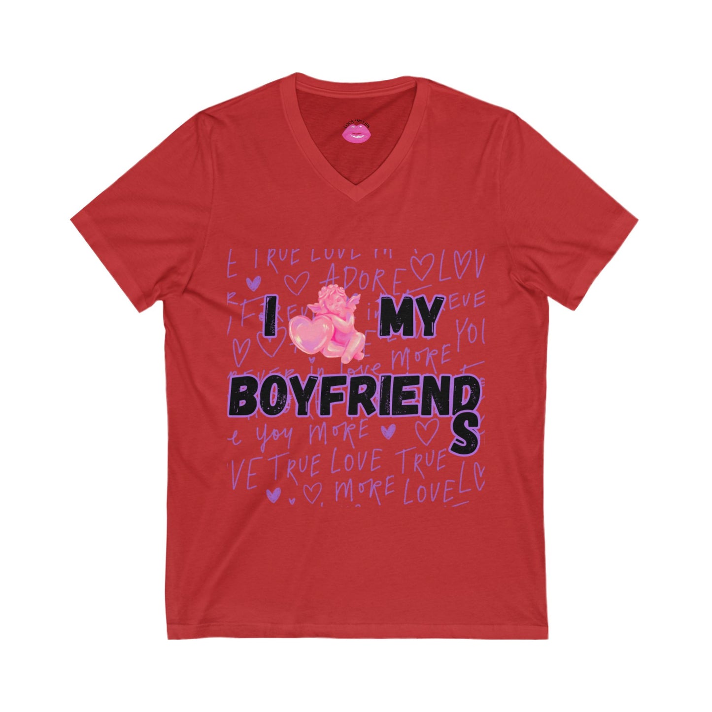 "I Love My Boyfriend_s" V-Neck Tee