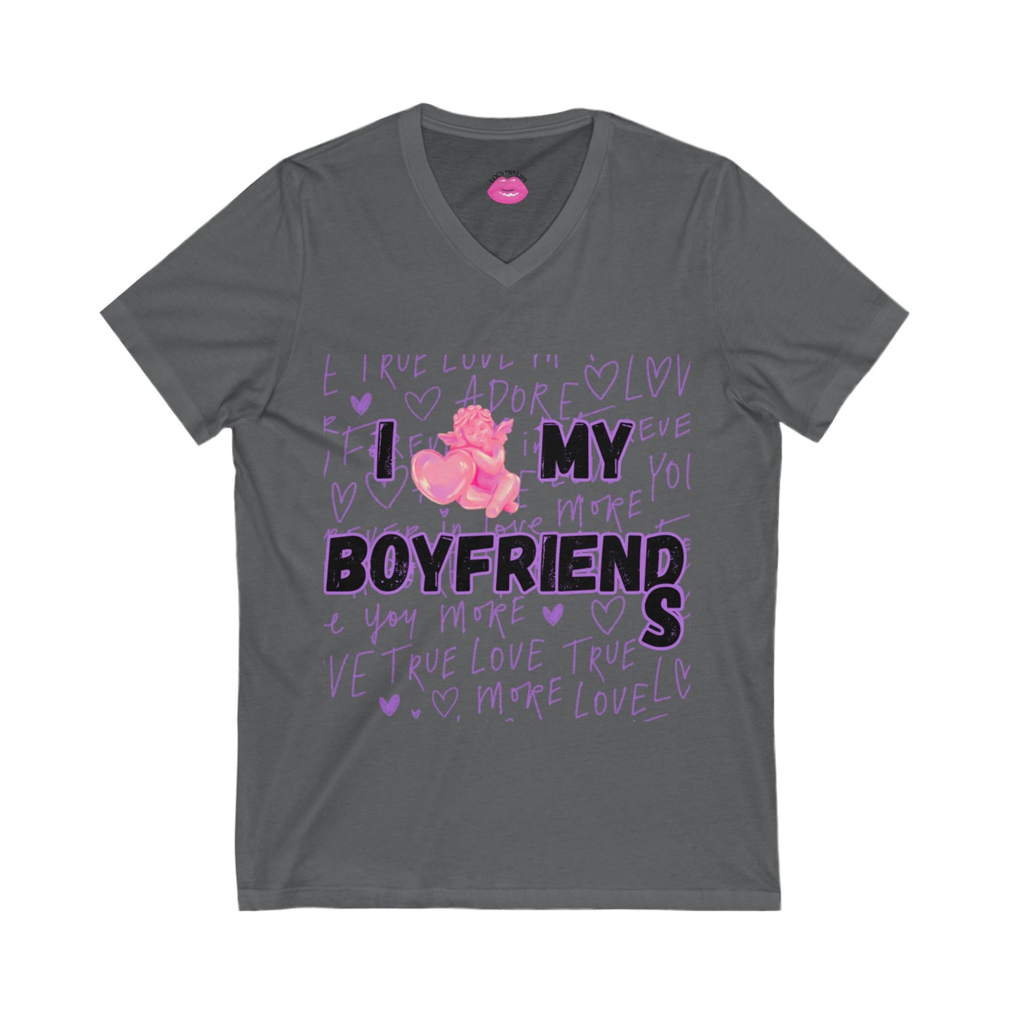 "I Love My Boyfriend_s" V-Neck Tee