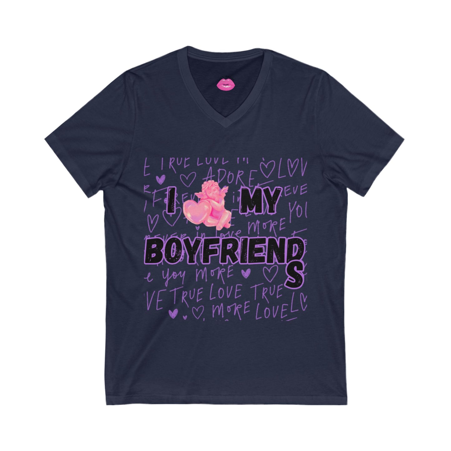 "I Love My Boyfriend_s" V-Neck Tee