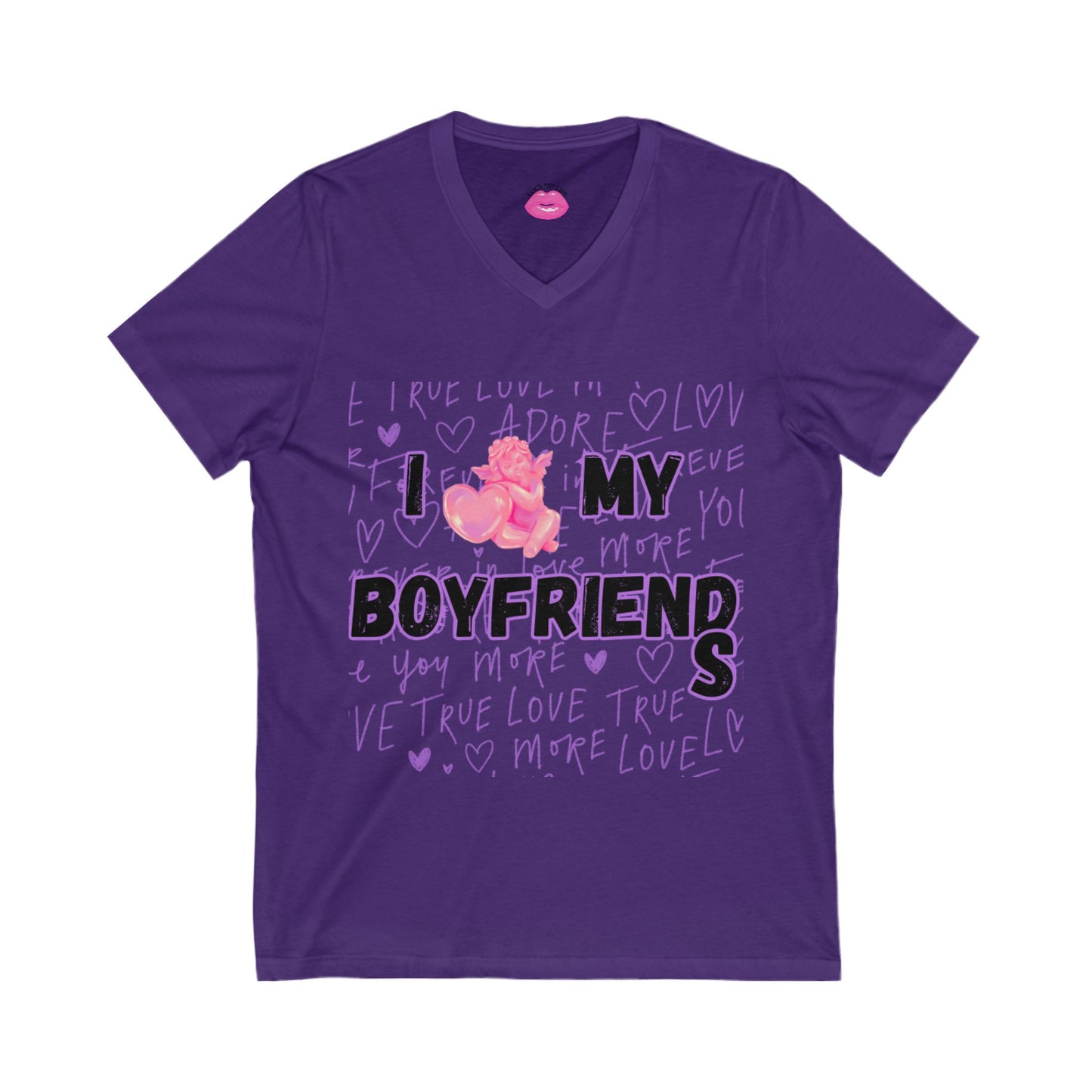 "I Love My Boyfriend_s" V-Neck Tee