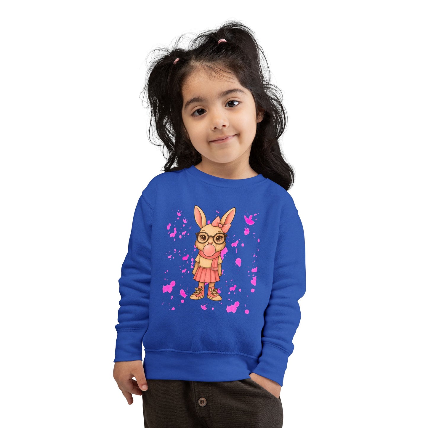 Cute Bunny Toddler Sweatshirt, Kids' Casual Wear
