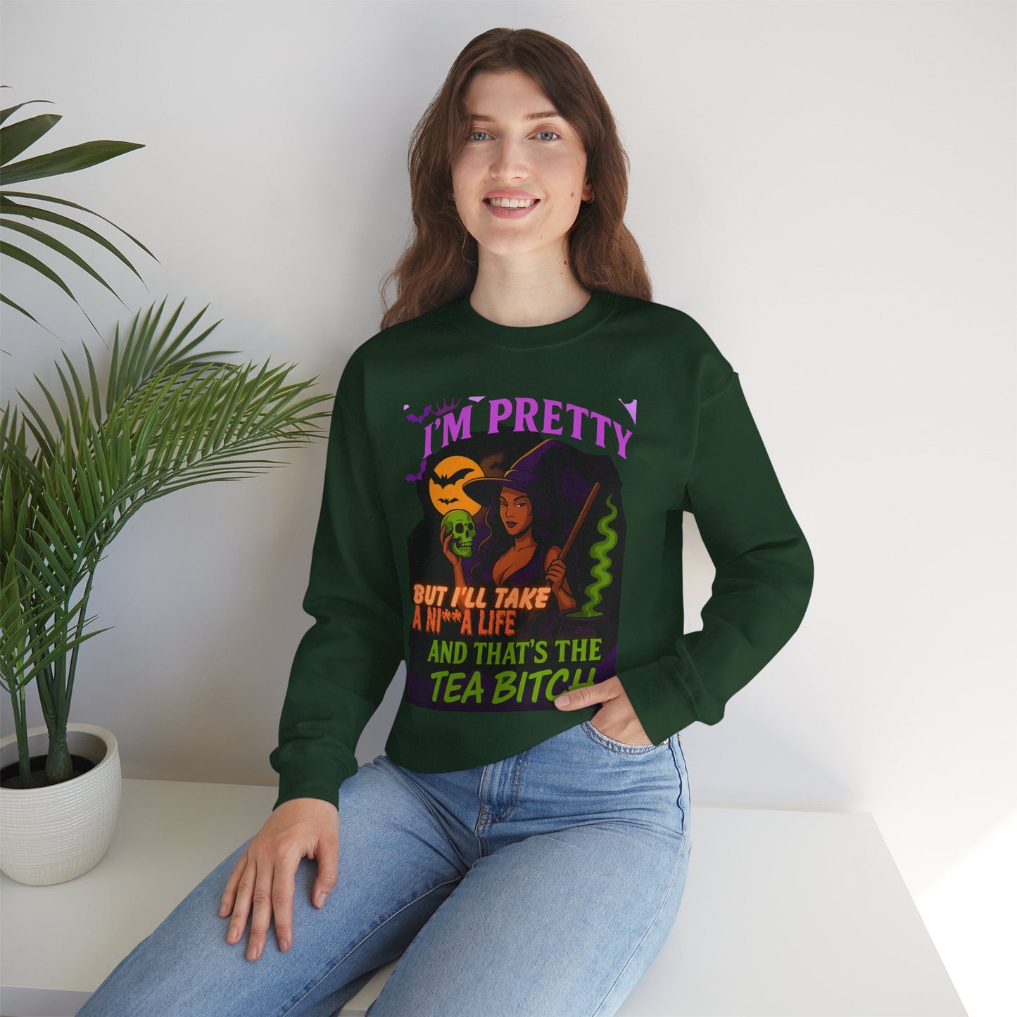 Spooky Vibes Crewneck Sweatshirt - Perfect for Halloween