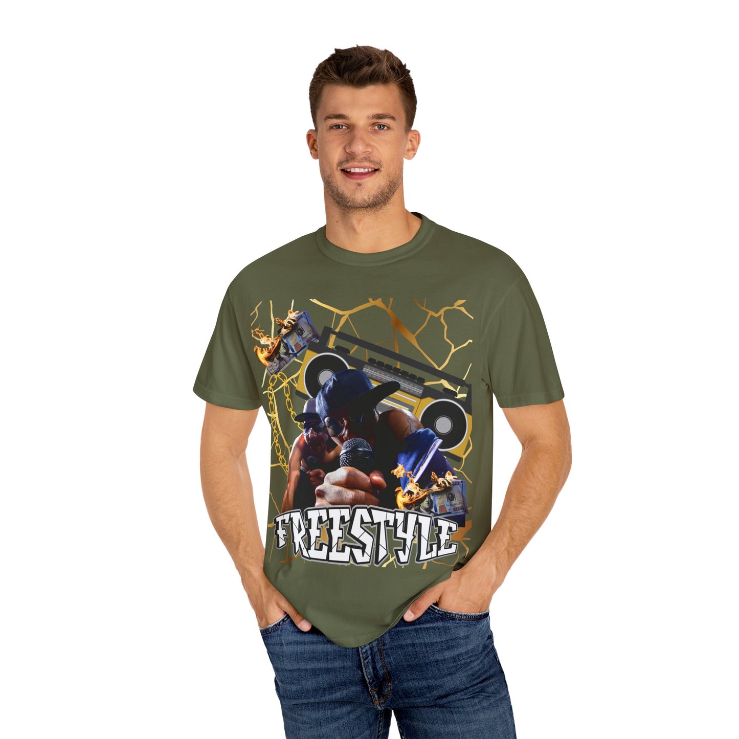 Retro Graphic T-Shirt with 'Freestyle' Design