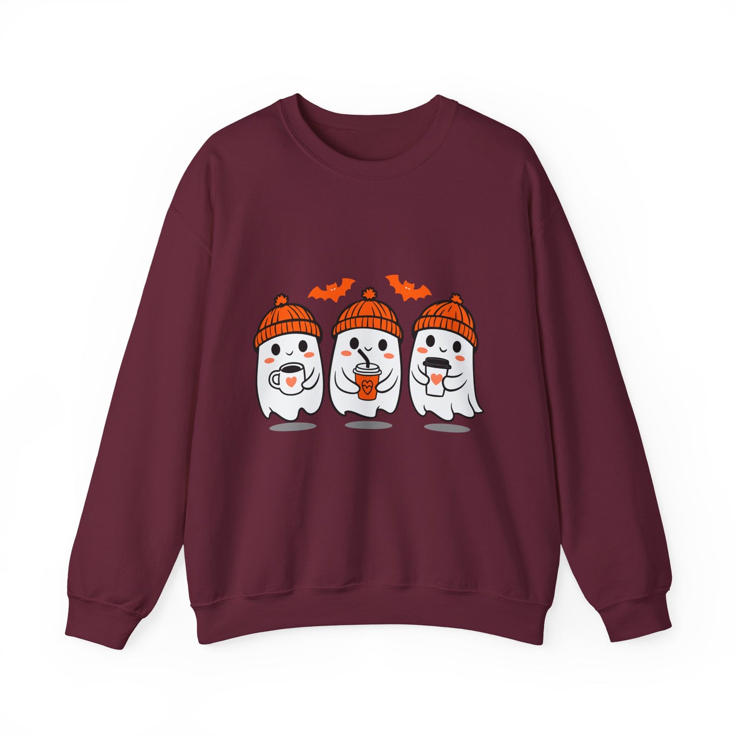 Spooky Ghosts Crewneck Sweatshirt, Halloween Sweatshirt