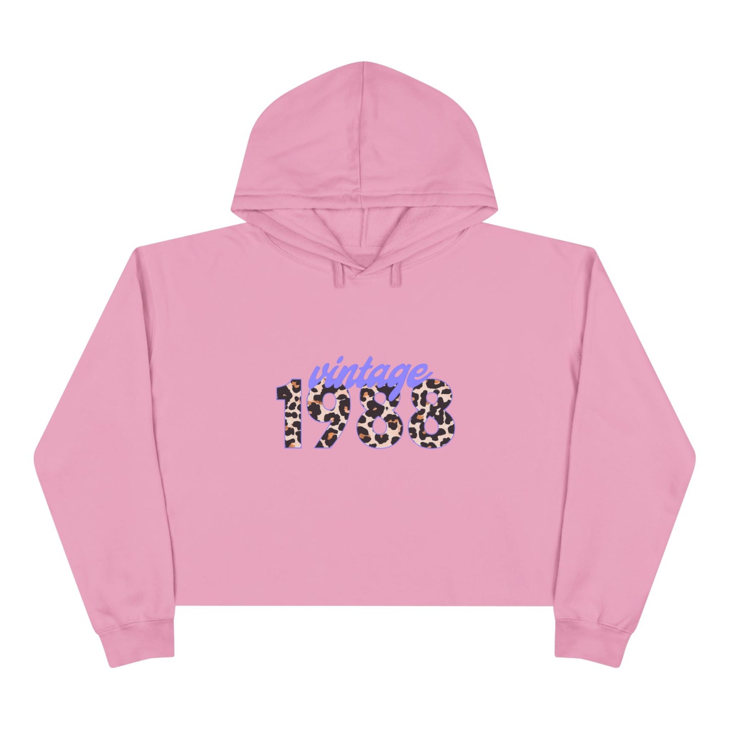 Vintage 1988 Crop Hoodie, Retro Fashion