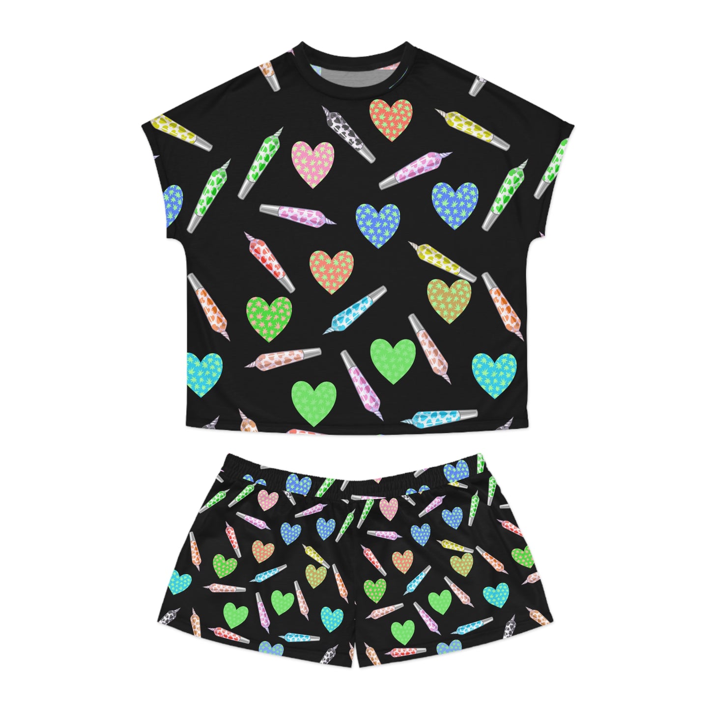 "Joint Love" Women's Short Pajama Set (AOP)
