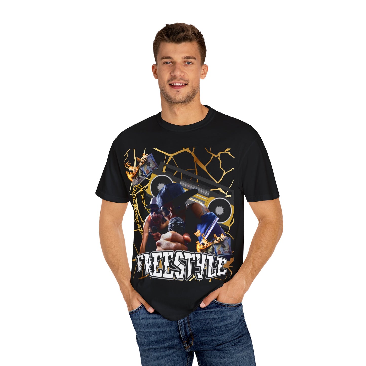 Retro Graphic T-Shirt with 'Freestyle' Design