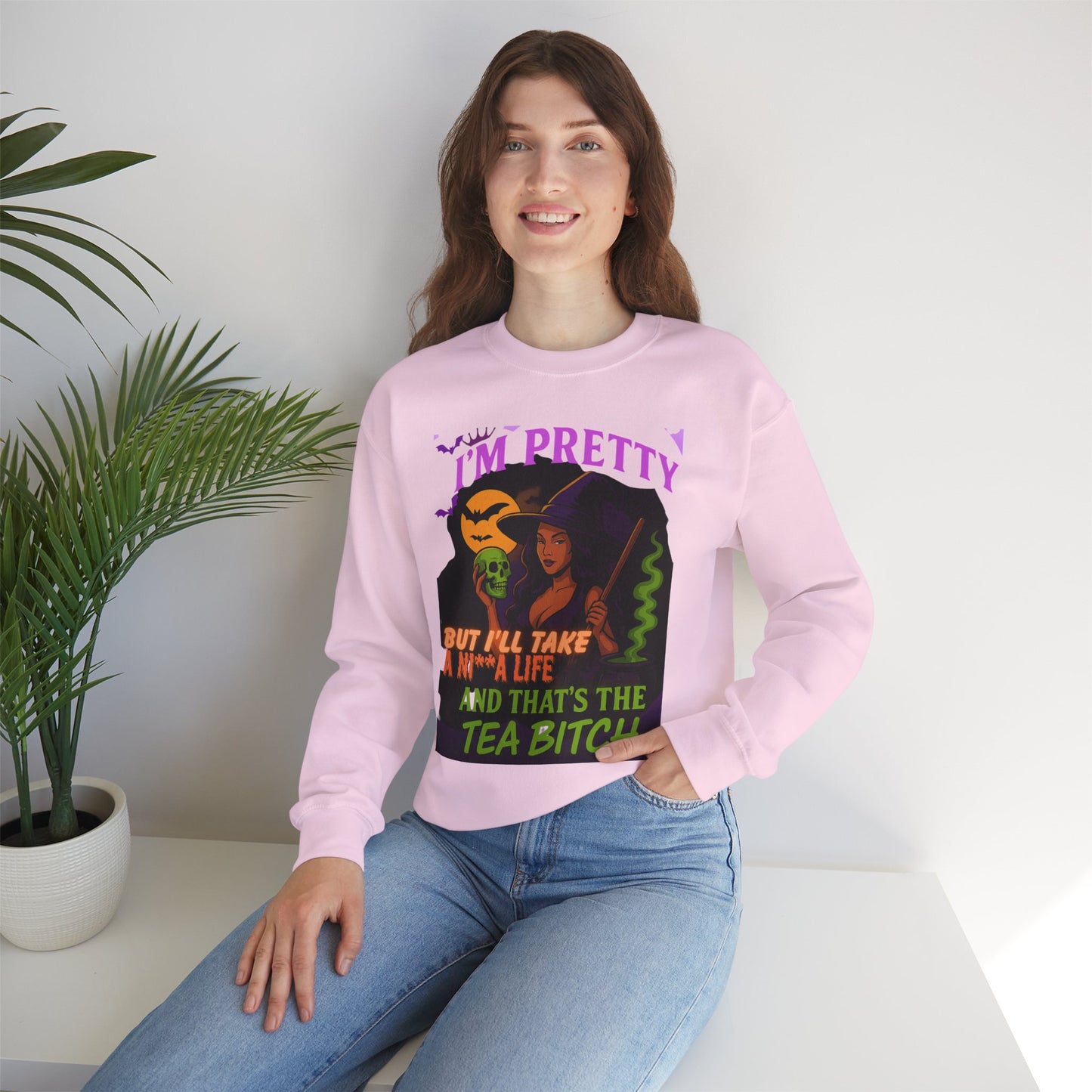 Spooky Vibes Crewneck Sweatshirt - Perfect for Halloween