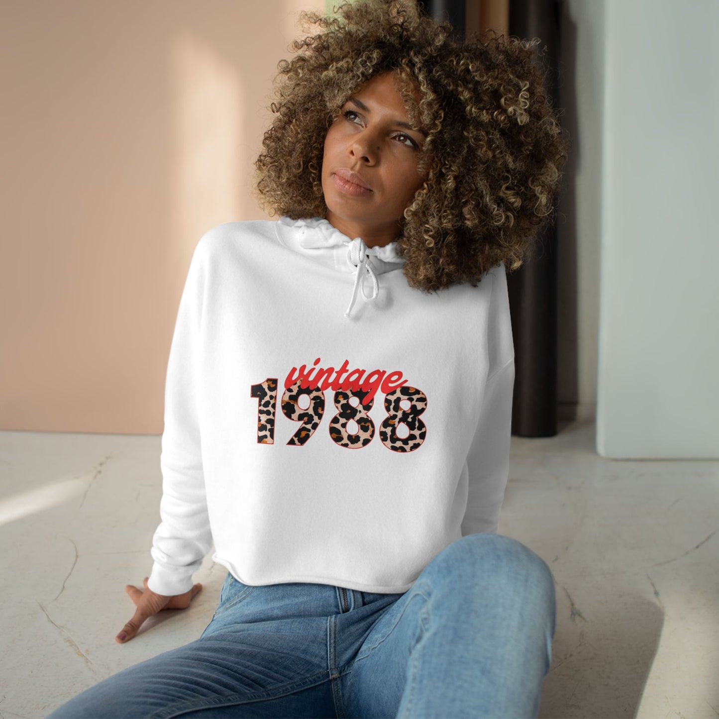 Copy of Vintage 1988 Crop Hoodie, Retro Fashion