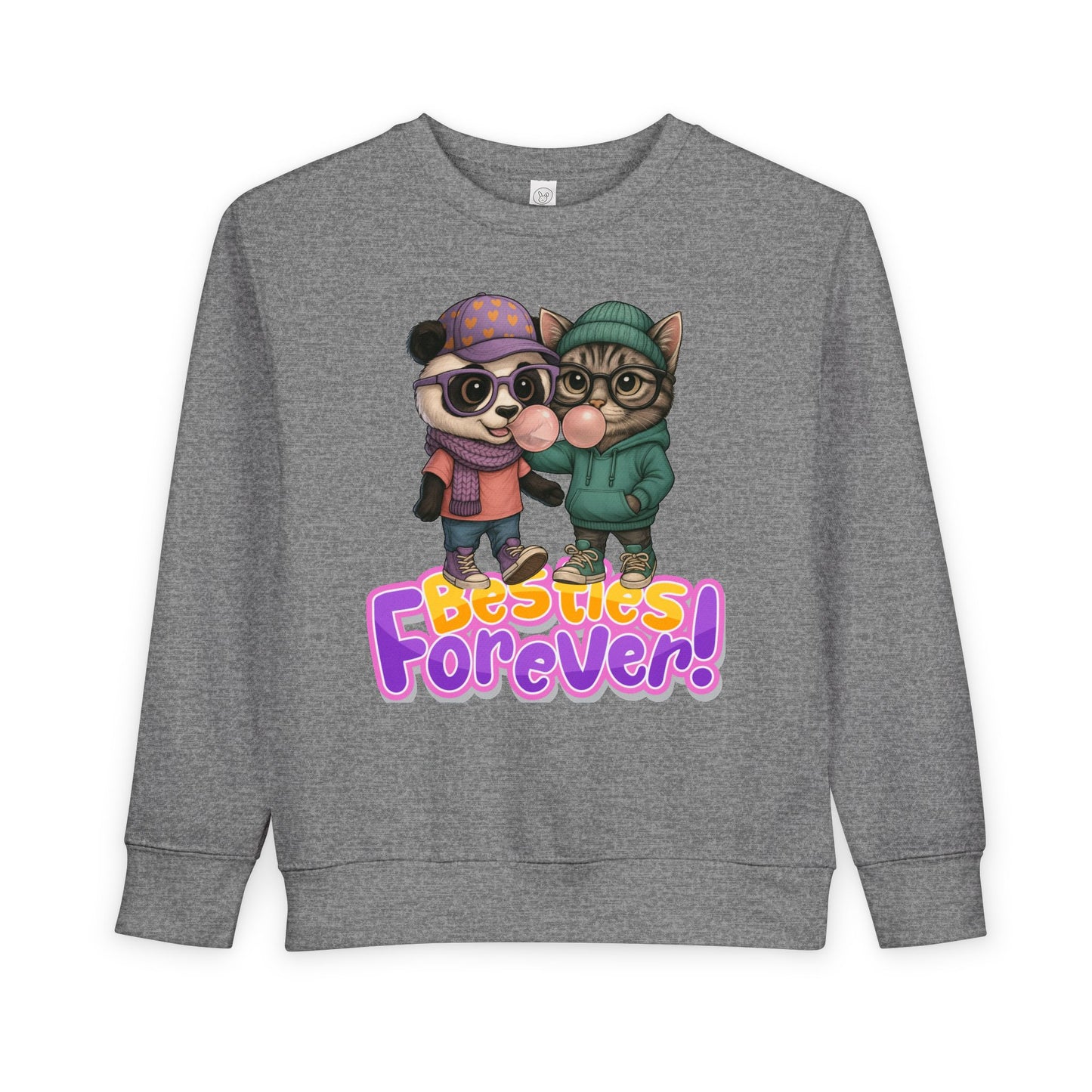 Toddler Sweatshirt - Besties Forever, Cute Friendship