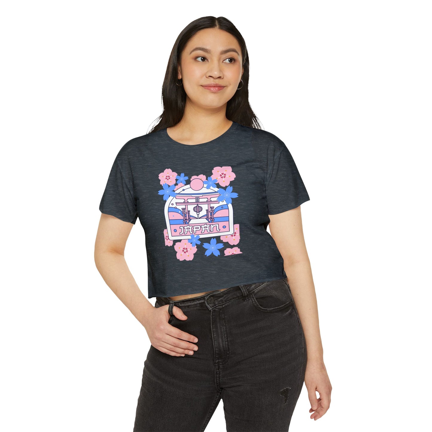 Japan Floral Women's Festival Crop Top