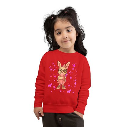 Cute Bunny Toddler Sweatshirt, Kids' Casual Wear