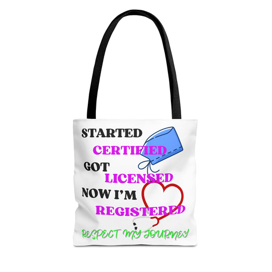 Certified Journey Tote Bag, Inspirational Gift
