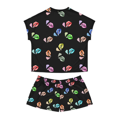 "Lips Loc'D" women's short pajama set